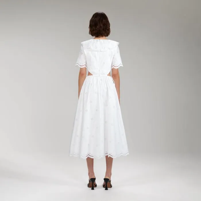 Dresses Woman SelfPortrait White Broderie Maxi Dress Dresses Woman SelfPortrait White Broderie Maxi Dress