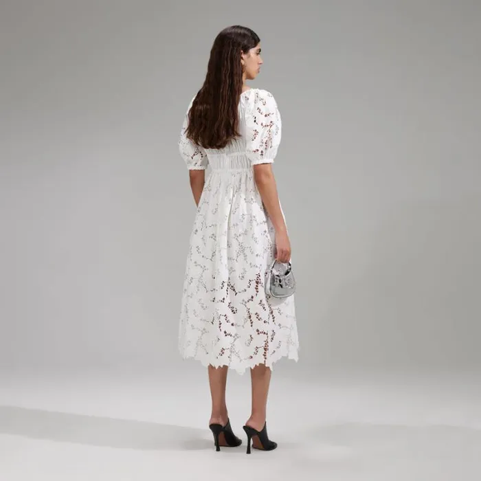 Dresses Woman SelfPortrait White Broderie Maxi Dress Dresses Woman SelfPortrait White Broderie Maxi Dress