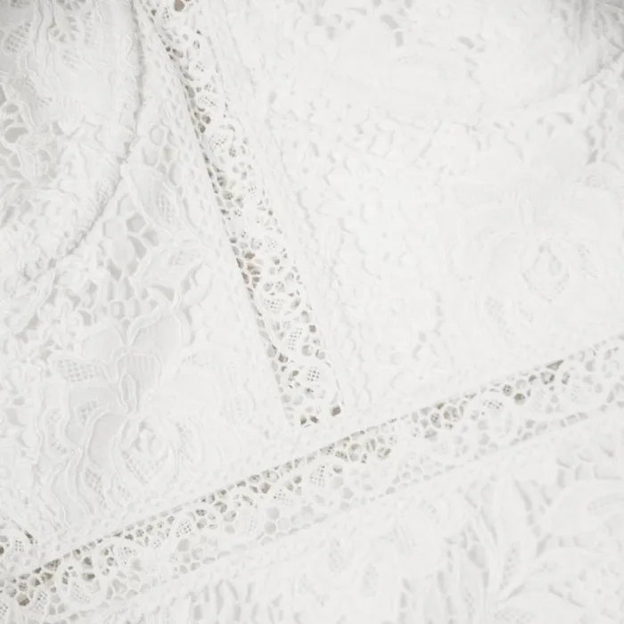 Dresses Woman SelfPortrait White Cord Lace Midi Dress Dresses Woman SelfPortrait White Cord Lace Midi Dress