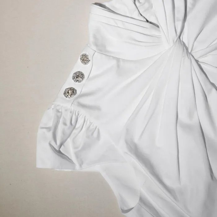 Dresses Woman SelfPortrait White Cotton Midi Dress Dresses Woman SelfPortrait White Cotton Midi Dress