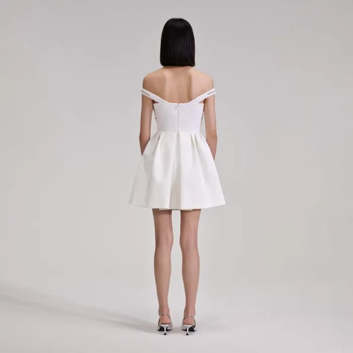 Dresses Woman SelfPortrait White Diamante Bust Mini Dress Dresses Woman SelfPortrait White Diamante Bust Mini Dress