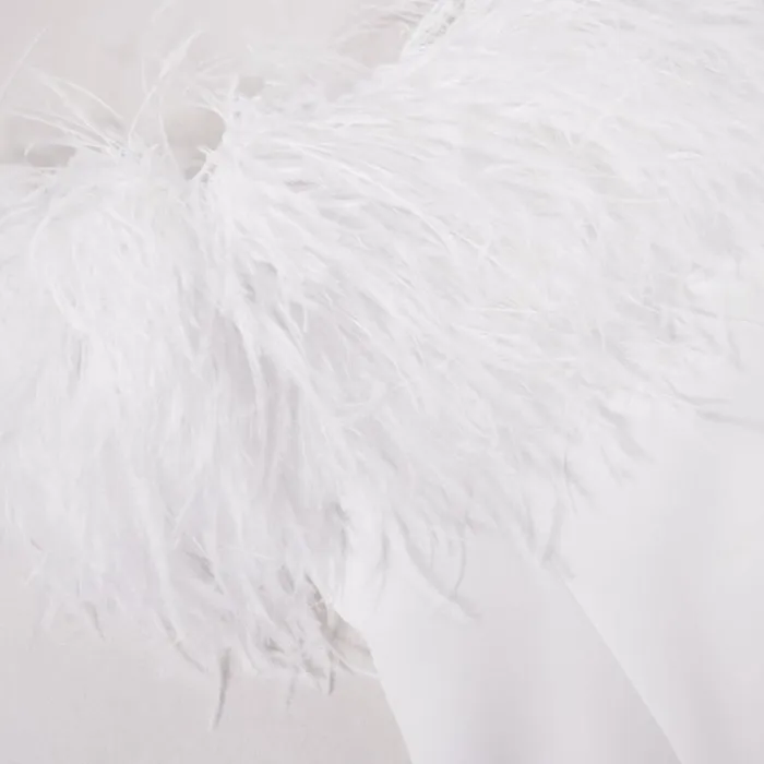 Dresses Woman SelfPortrait White Feather Mini Dress Dresses Woman SelfPortrait White Feather Mini Dress