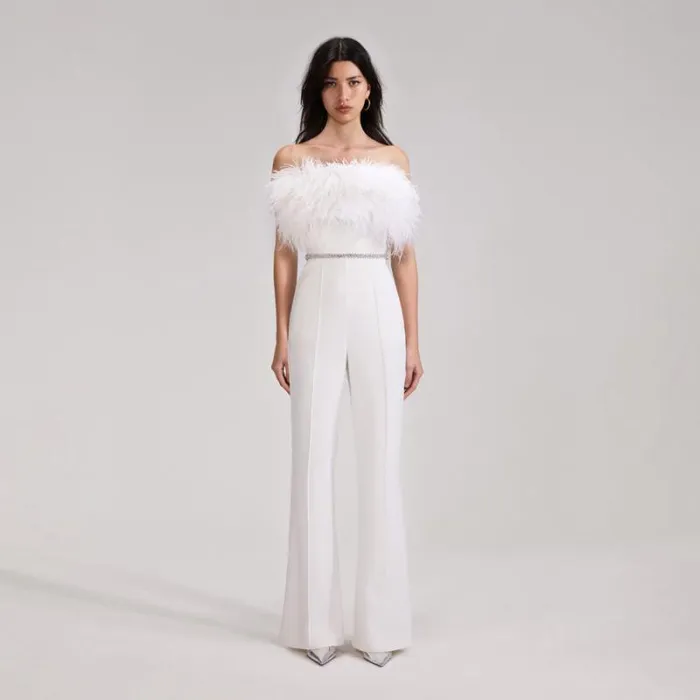 Dresses Woman SelfPortrait White Feather Mini Dress Dresses Woman SelfPortrait White Feather Mini Dress