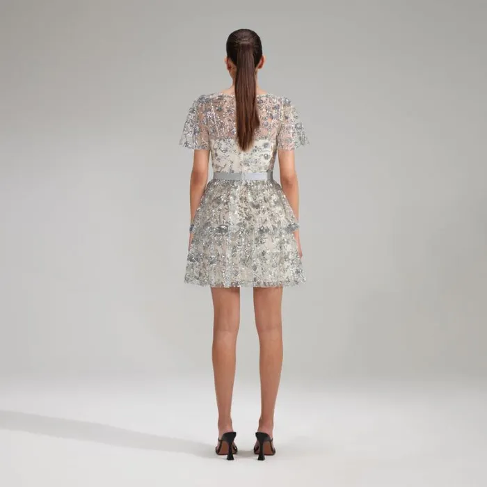 Dresses Woman SelfPortrait White Guipure Lace Tiered Mini Dress Dresses Woman SelfPortrait White Guipure Lace Tiered Mini Dress
