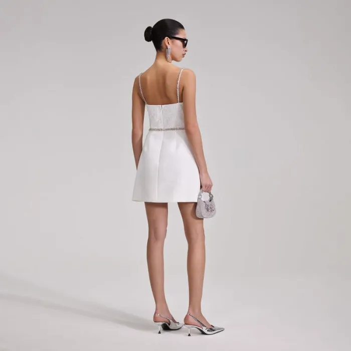 Dresses Woman SelfPortrait White Lace Bodice Mini Dress Dresses Woman SelfPortrait White Lace Bodice Mini Dress
