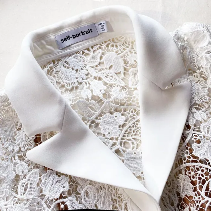 Dresses Woman SelfPortrait White Magnolia Lace Mini Dress Dresses Woman SelfPortrait White Magnolia Lace Mini Dress