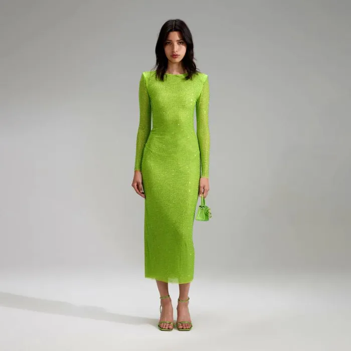 Dresses Woman SelfPortrait Yellow Bandeau Crepe Midi Dress Dresses Woman SelfPortrait Yellow Bandeau Crepe Midi Dress