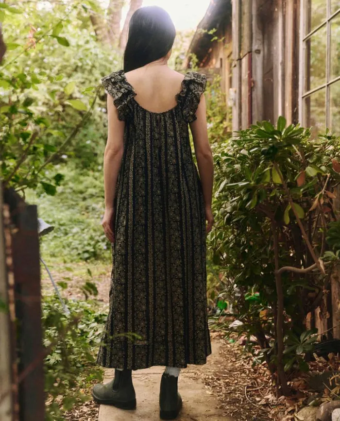 Dresses Women039s The Great The Cascade Dress Black And Cream Token Floral