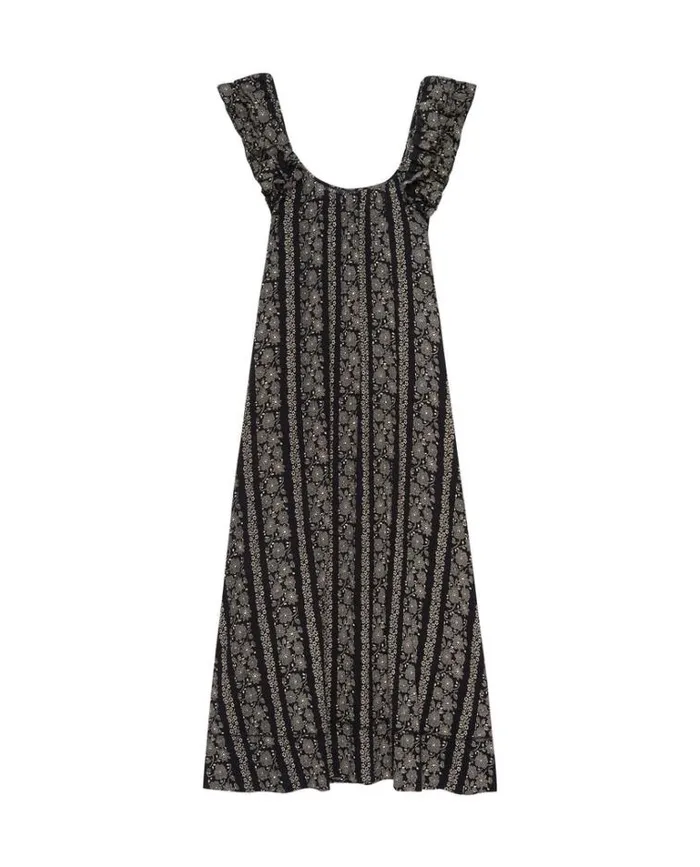 Dresses Women039s The Great The Cascade Dress Black And Cream Token Floral