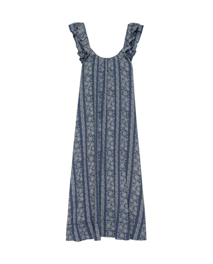 Dresses Women039s The Great The Cascade Dress Blue And Cream Token Floral