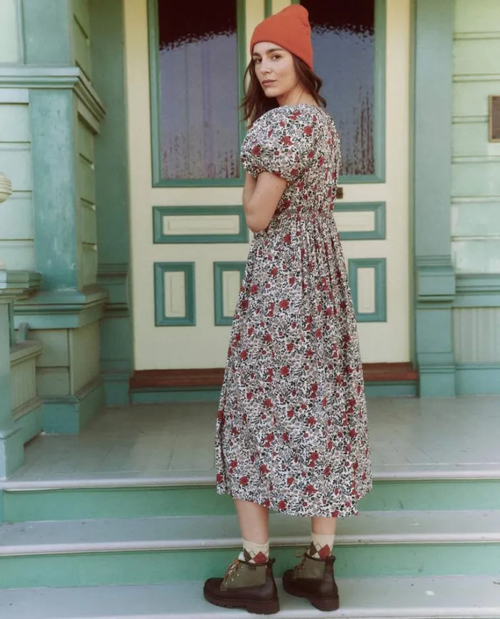 Dresses Women039s The Great The Gallery Dress Cream Mesa Floral