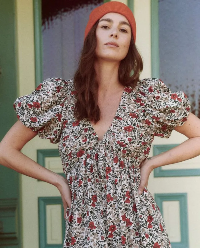 Dresses Women039s The Great The Gallery Dress Cream Mesa Floral
