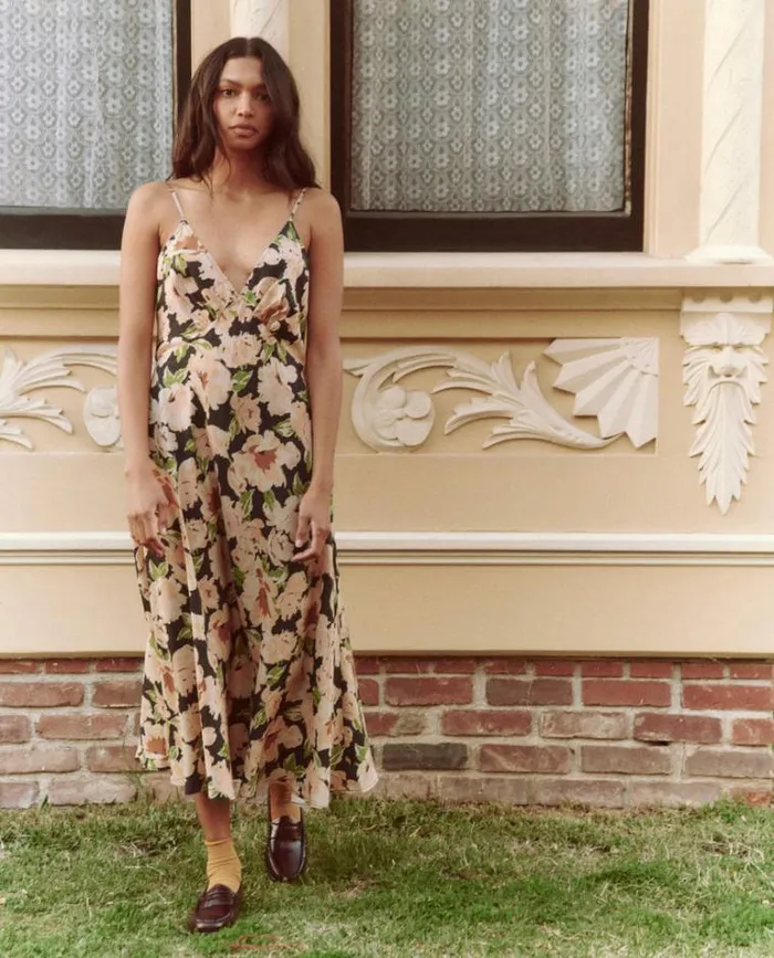 Dresses Women039s The Great The Serene Slip Dress Victorian Rose Print