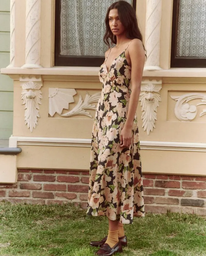 Dresses Women039s The Great The Serene Slip Dress Victorian Rose Print