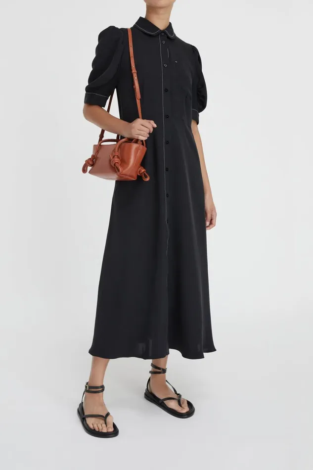 Dresses Women Lee Mathews Cassini Short Sleeve Dress