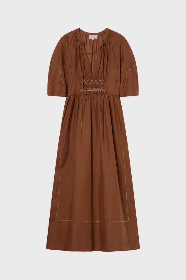 Dresses Women Lee Mathews Celeste Smocked Dress Dresses Women Lee Mathews Celeste Smocked Dress
