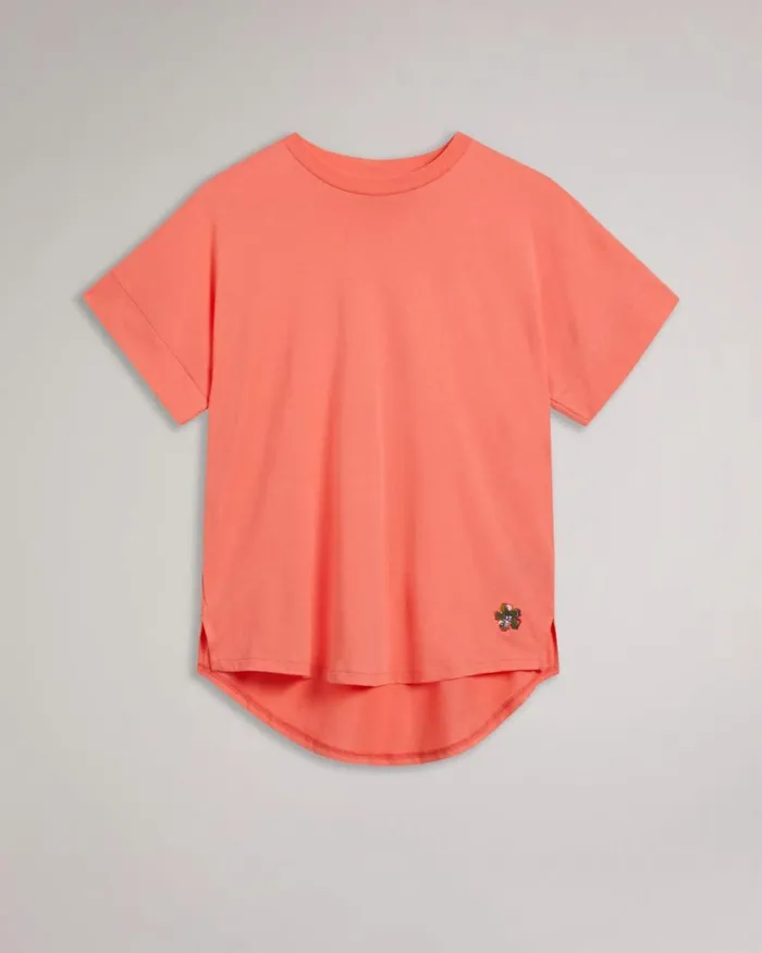 Easy Fit Grown Up Sleeve Tee DuskyPink Women Ted Baker Tops and TShirts