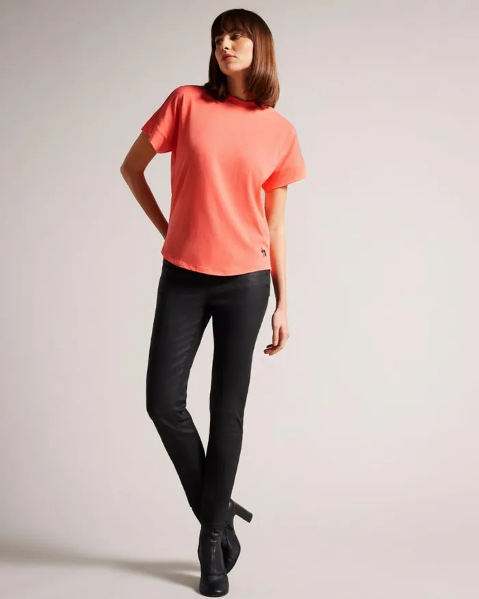 Easy Fit Grown Up Sleeve Tee DuskyPink Women Ted Baker Tops and TShirts