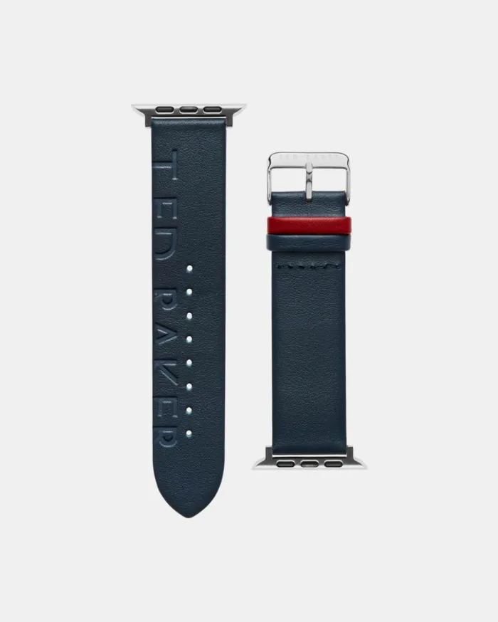 Embossed Leather Watch Strap Blue Men Ted Baker Watches and Jewelry Embossed Leather Watch Strap Blue Men Ted Baker Watches and Jewelry