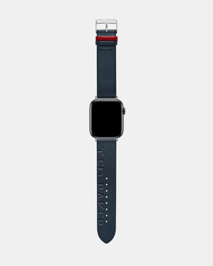 Embossed Leather Watch Strap Blue Men Ted Baker Watches and Jewelry Embossed Leather Watch Strap Blue Men Ted Baker Watches and Jewelry