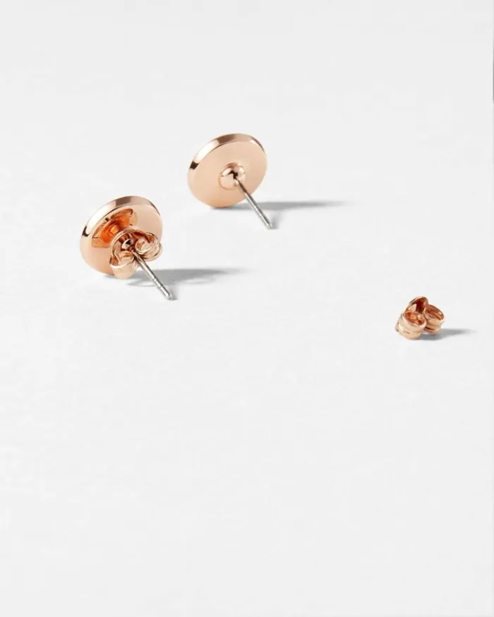 Enamel Button Stud Earrings BabyPink Women Ted Baker Jewelry