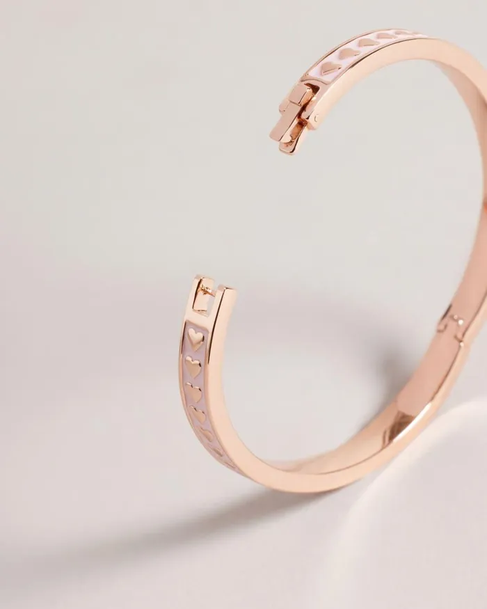 Enamel Heart Bangle Pale Pink Women Ted Baker Jewelry Enamel Heart Bangle Pale Pink Women Ted Baker Jewelry