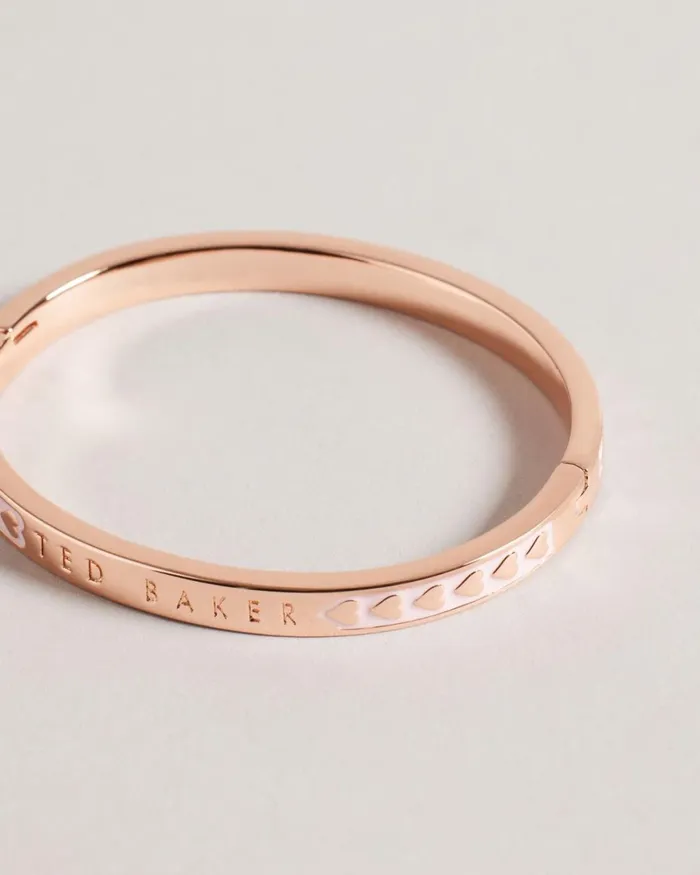 Enamel Heart Bangle Pale Pink Women Ted Baker Jewelry Enamel Heart Bangle Pale Pink Women Ted Baker Jewelry