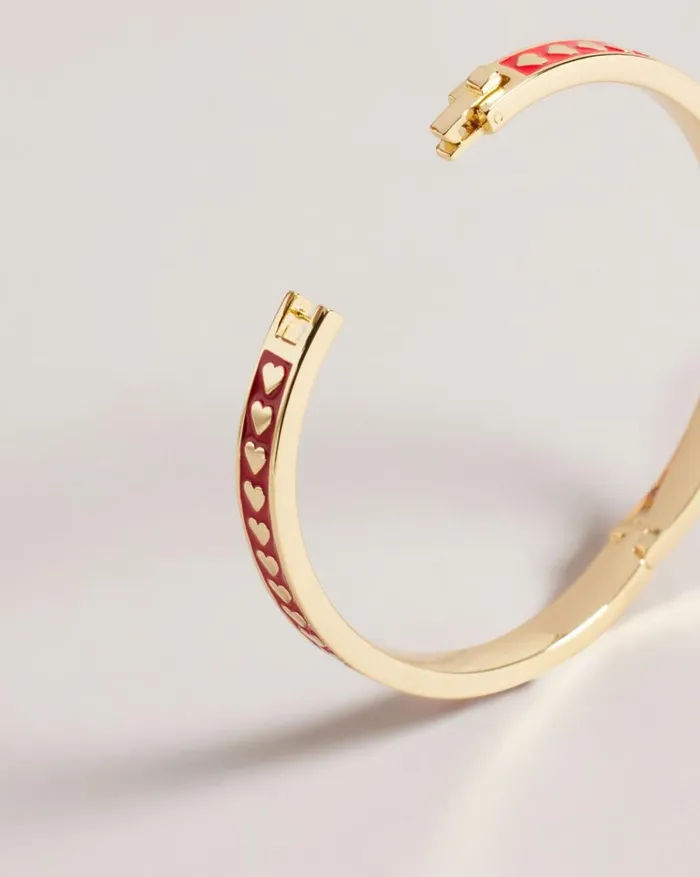 Enamel Heart Bangle Red Women Ted Baker Jewelry Enamel Heart Bangle Red Women Ted Baker Jewelry