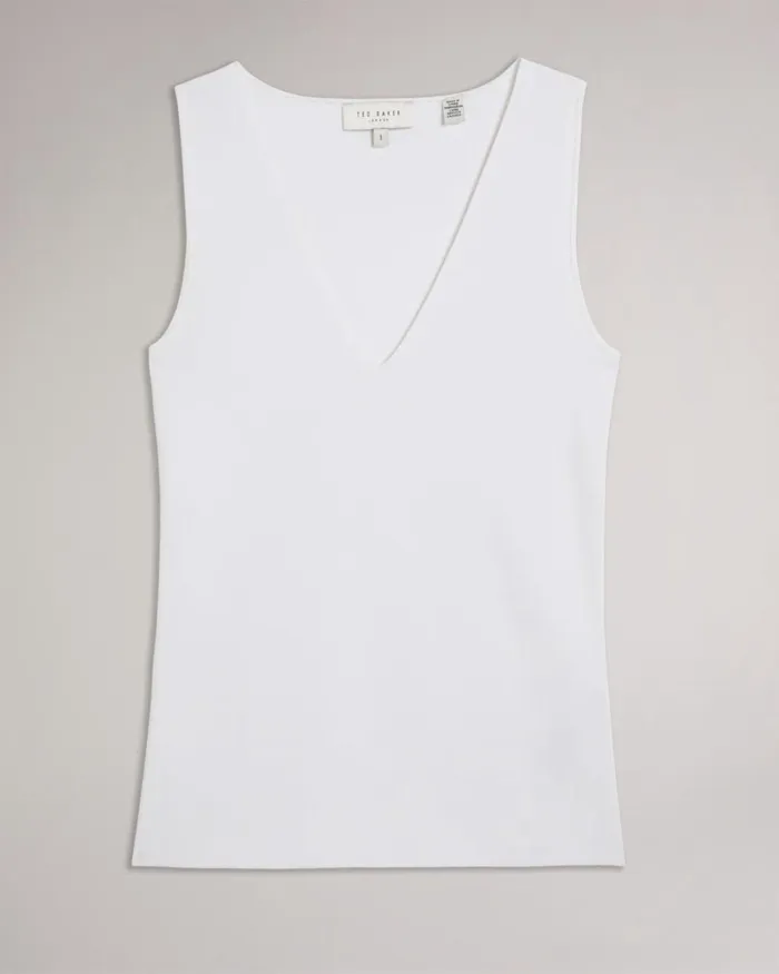 Engineered Knit Top White Women Ted Baker Clothing