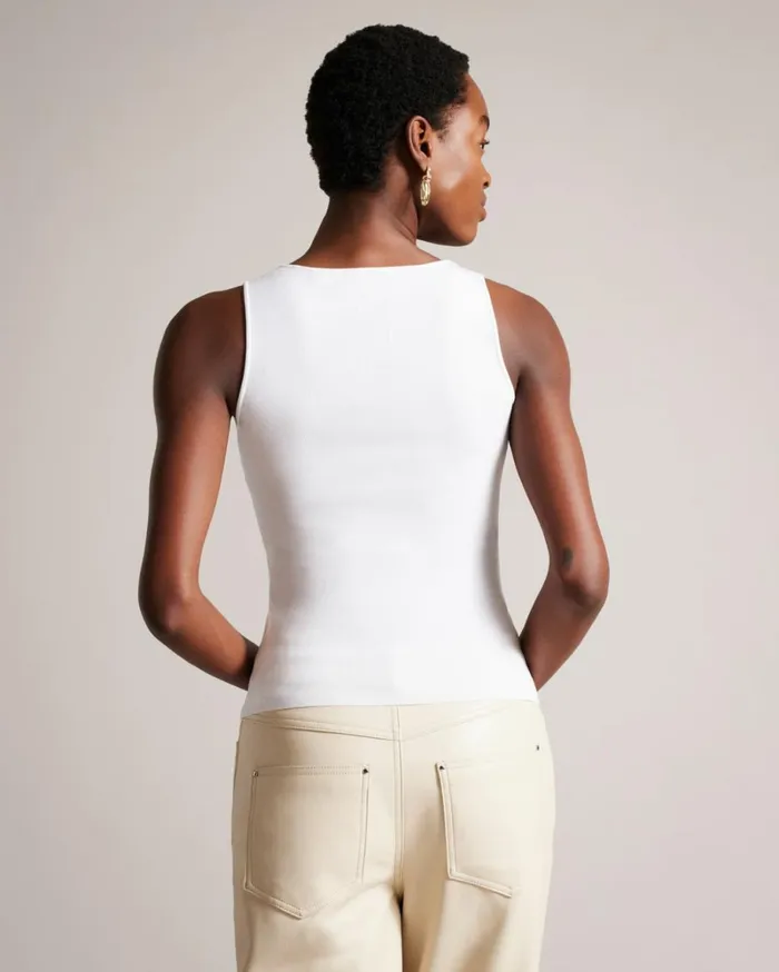 Engineered Knit Top White Women Ted Baker Clothing Engineered Knit Top White Women Ted Baker Clothing