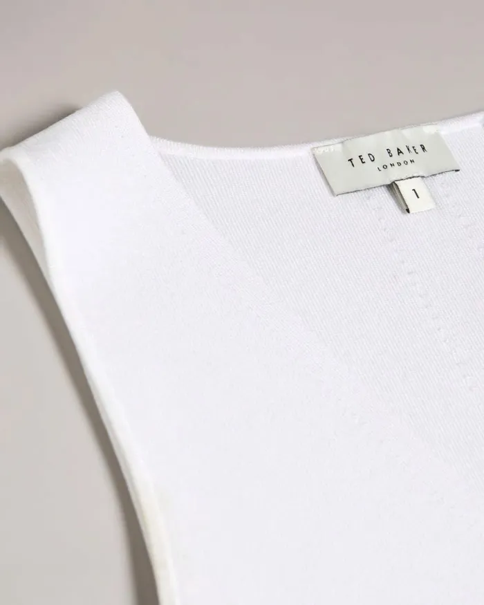 Engineered Knit Top White Women Ted Baker Clothing Engineered Knit Top White Women Ted Baker Clothing