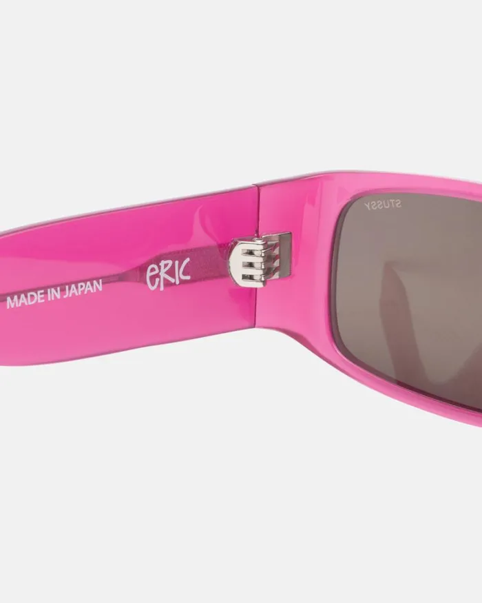 Eyewear Men Stussy ERIC SUNGLASSES Translucent Hot Pink Eyewear Men Stussy ERIC SUNGLASSES Translucent Hot Pink