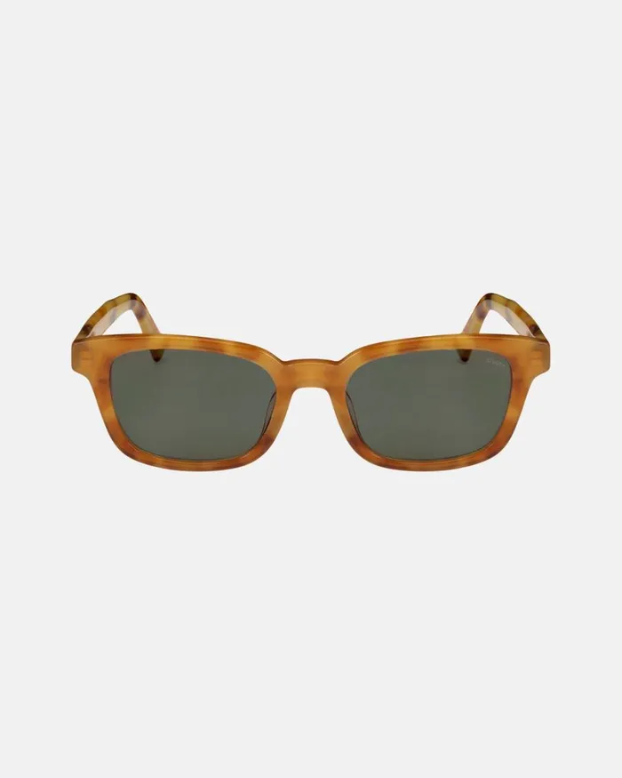 Eyewear Men Stussy OWEN SUNGLASSES Honey TortDark Green