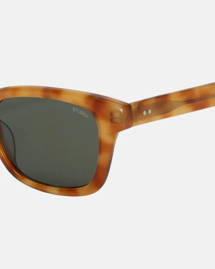 Eyewear Men Stussy OWEN SUNGLASSES Honey TortDark Green Eyewear Men Stussy OWEN SUNGLASSES Honey TortDark Green
