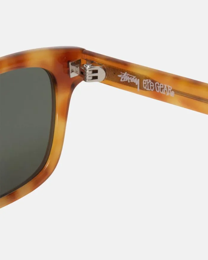 Eyewear Men Stussy OWEN SUNGLASSES Honey TortDark Green Eyewear Men Stussy OWEN SUNGLASSES Honey TortDark Green