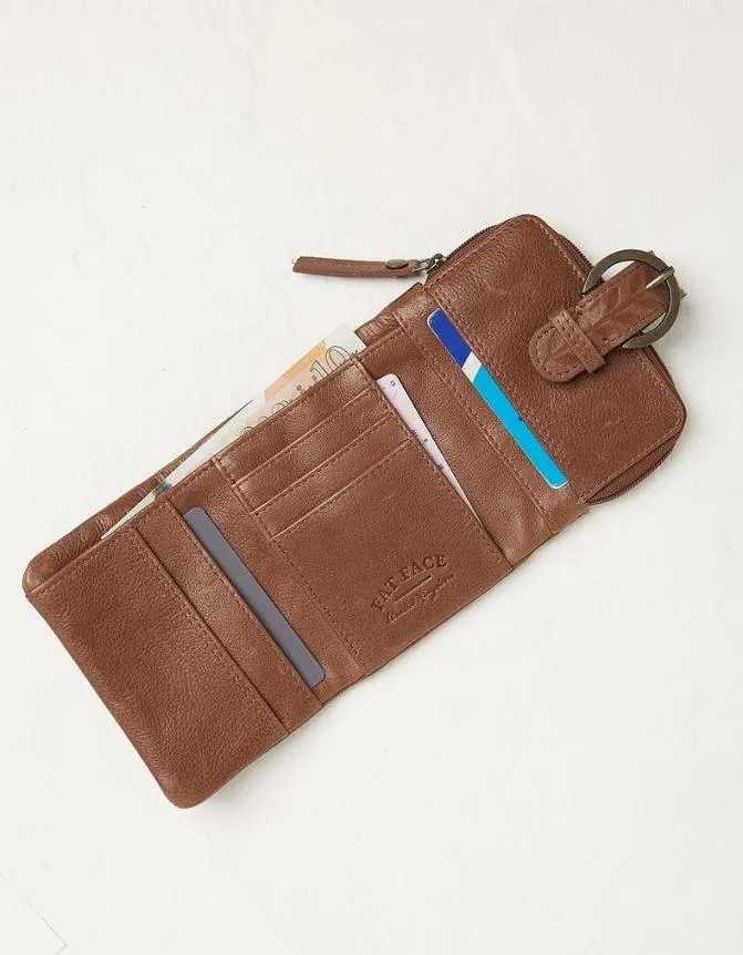Fatface Bags and Purses Feature Buckle Leather Purse Tan 8211 WomenMen