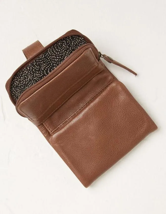 Fatface Bags and Purses Feature Buckle Leather Purse Tan 8211 WomenMen