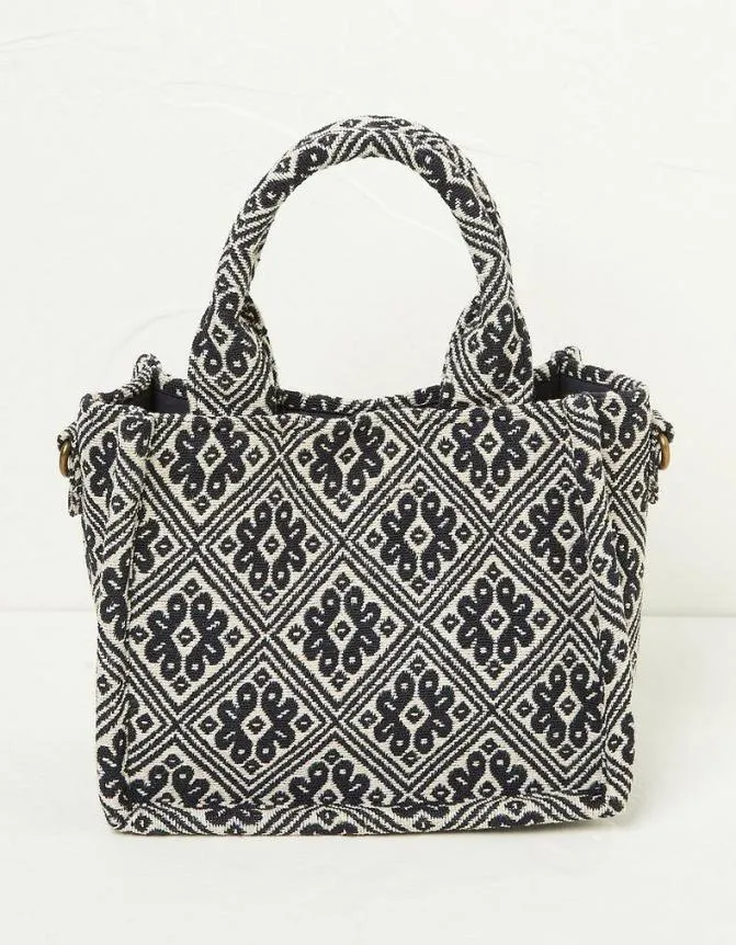 Fatface Bags and Purses Jaquard Mini Tote Bag Navy 8211 Women