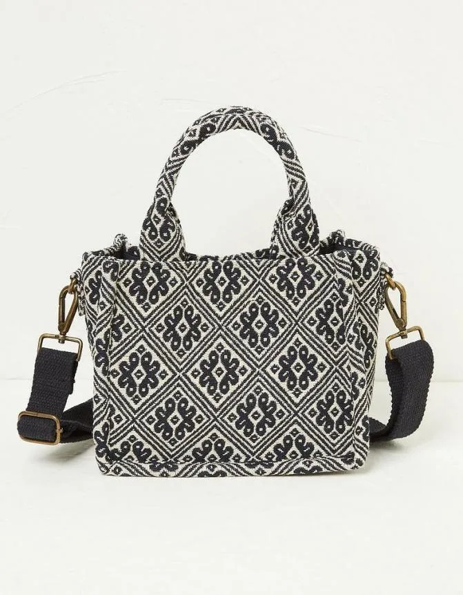 Fatface Bags and Purses Jaquard Mini Tote Bag Navy 8211 Women
