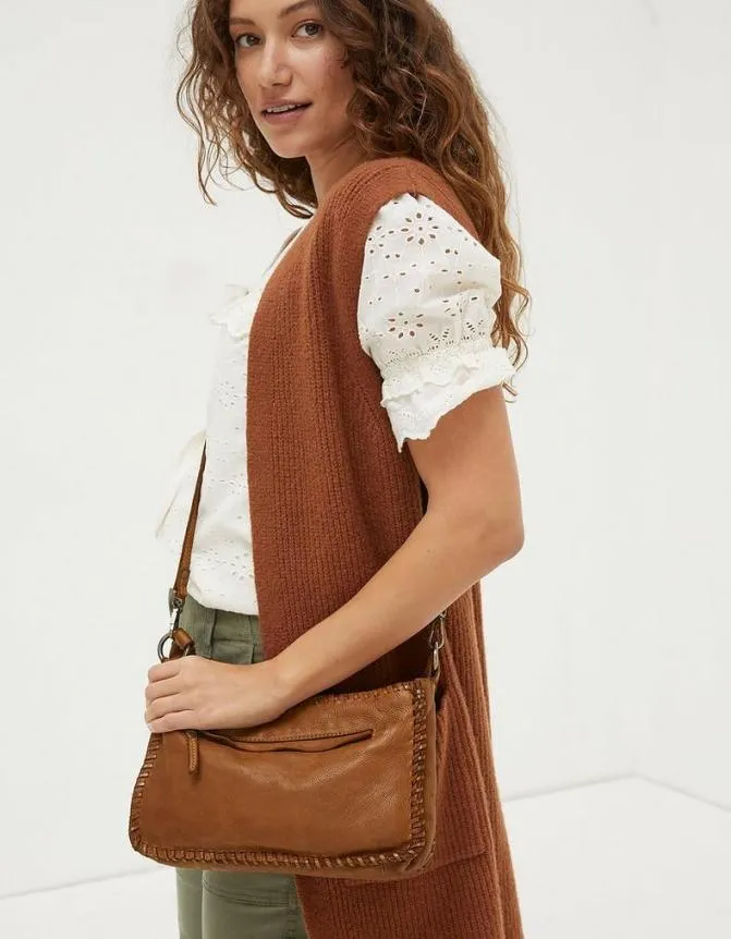Fatface Bags and Purses The Blythe Whipstitch Crossbody Bag Tan 8211 Women