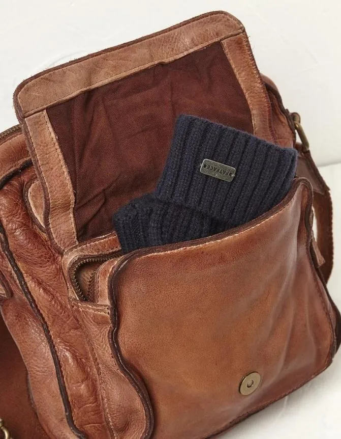 Fatface Bags and Wallets Leather Cross Body Bag Chestnut 8211 Men