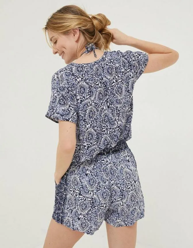 Fatface Beachwear and Swimwear Flippy Watercolour Batik Shorts Navy 8211 Women Fatface Beachwear and Swimwear Flippy Watercolour Batik Shorts Navy 8211 Women