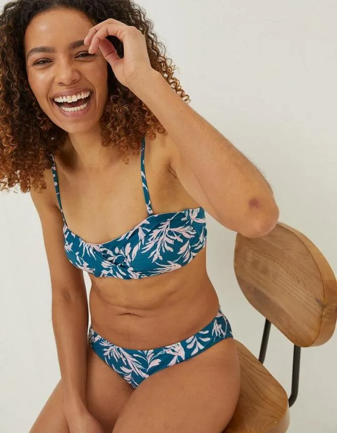 Fatface Beachwear and Swimwear MCS Seaweed Bikini Top Light Teal 8211 Women