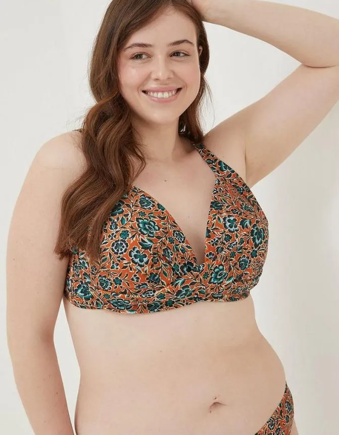 Fatface Beachwear and Swimwear Sketched Floral Twist Bikini Top Light Orange 8211 Women Fatface Beachwear and Swimwear Sketched Floral Twist Bikini Top Light Orange 8211 Women