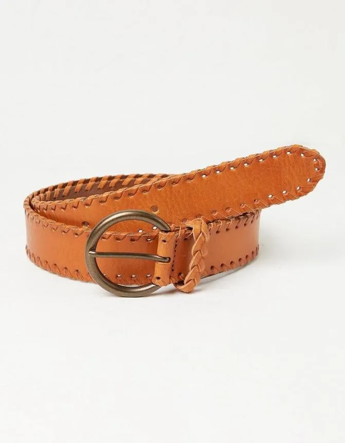 Fatface Belts Whipstitch Western Belt Tan 8211 Women