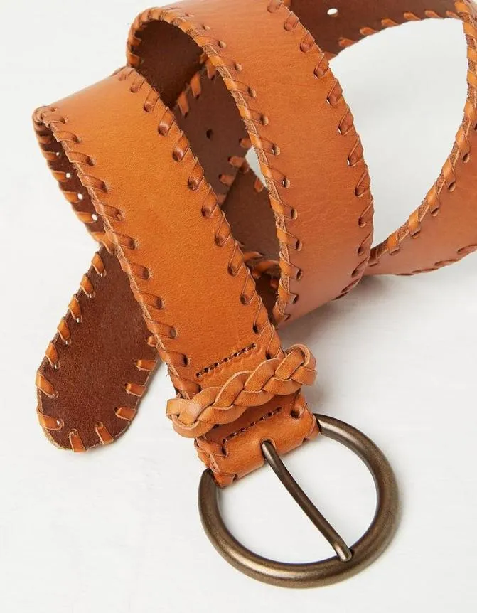Fatface Belts Whipstitch Western Belt Tan 8211 Women