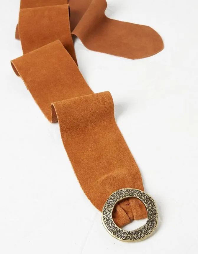 Fatface Belts Wide Suede Tie Belt Tan 8211 Women