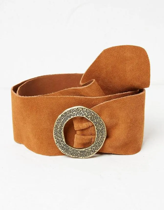 Fatface Belts Wide Suede Tie Belt Tan 8211 Women