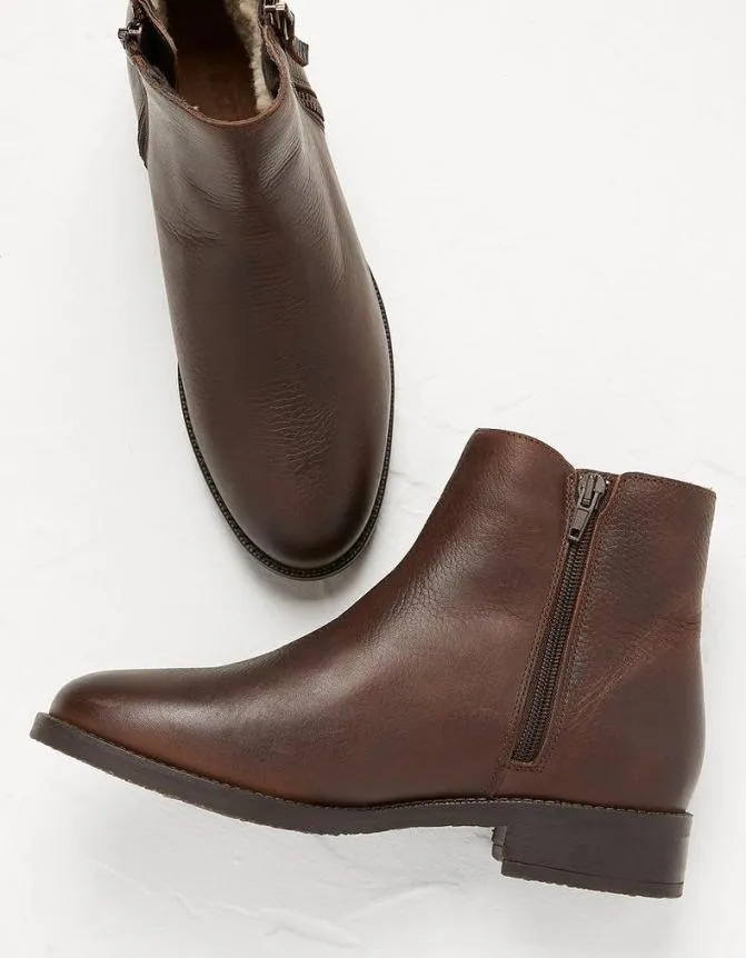 Fatface Boots Aria Ankle Zip Boots Chocolate Brown 8211 Women