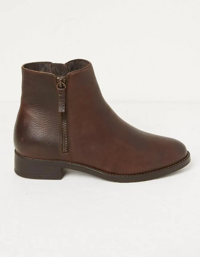 Fatface Boots Aria Ankle Zip Boots Chocolate Brown 8211 Women